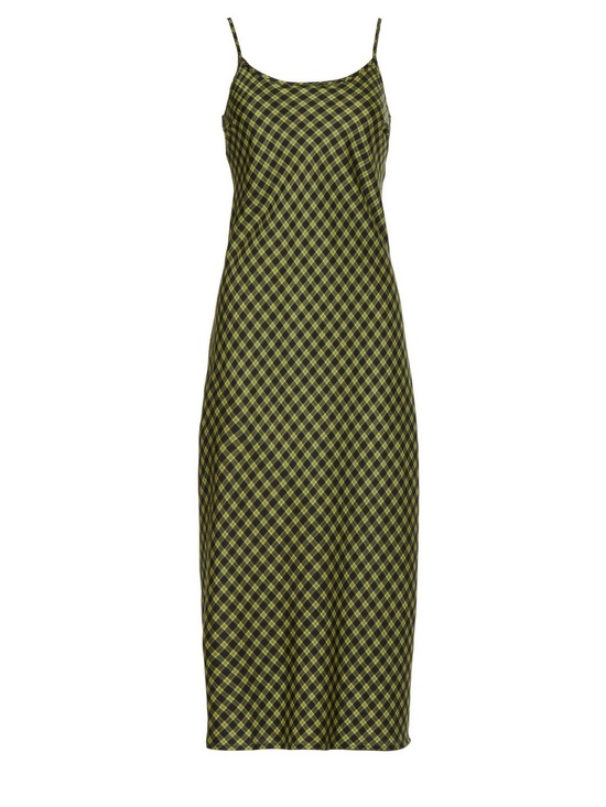 Levi's Dresses & Skirts - LEVIS Green Plaid Slip Dress